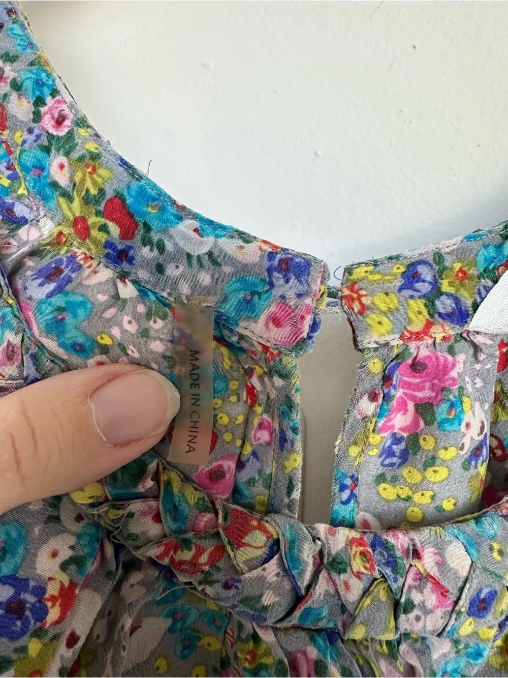Rebecca Taylor ($250) 100% silk Ruffle Multicolour Floral Boho Tank Blouse Sz 4 - Picture 7 of 16